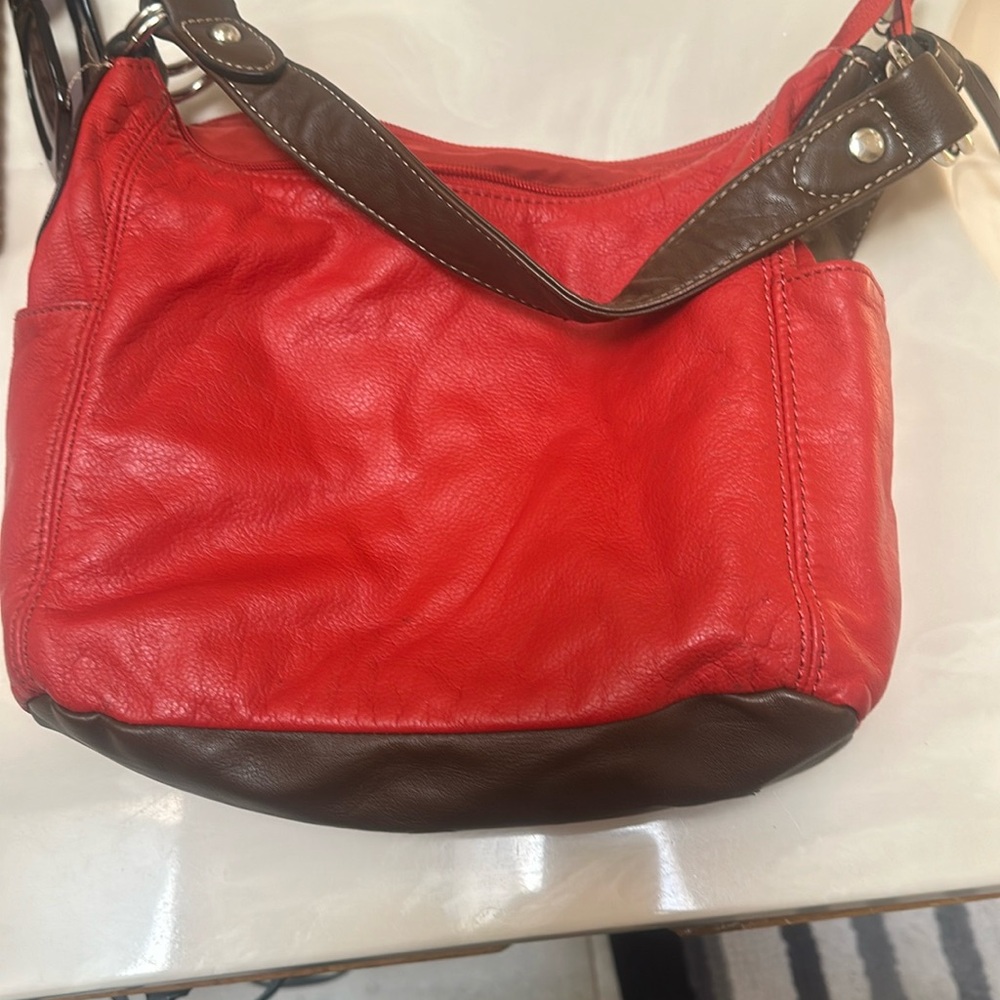 Saint Johnson Bay Red and brown hundred percent leather soft